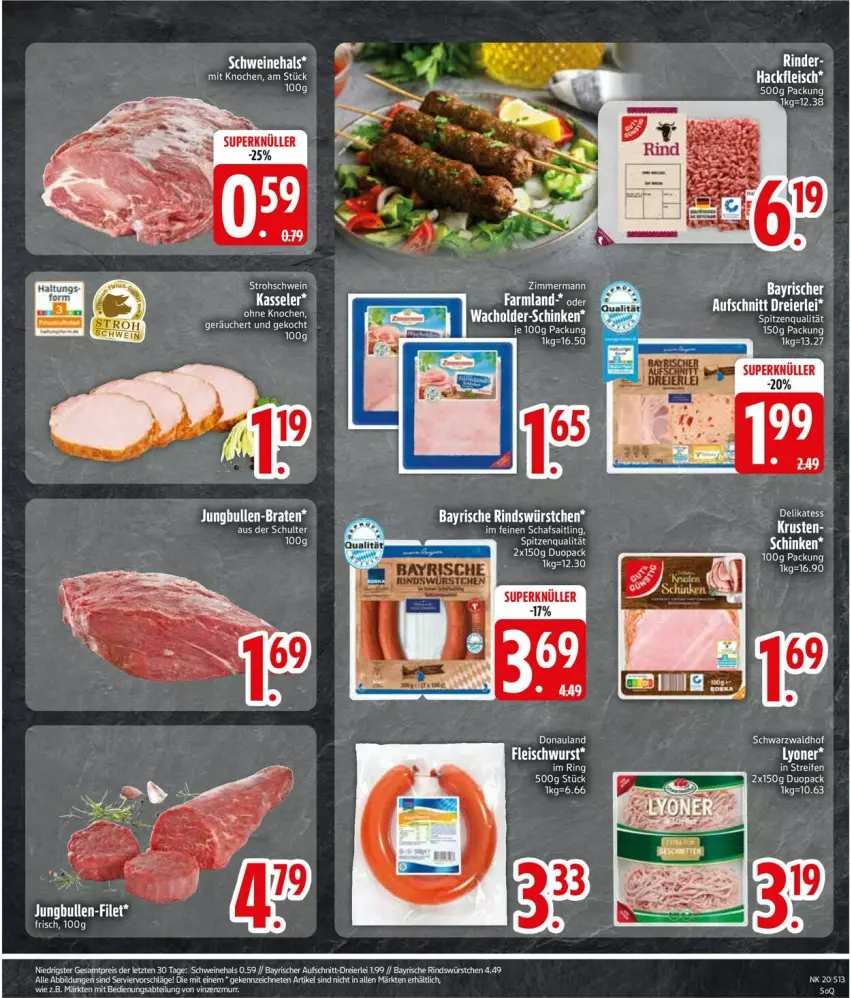 Aktueller Prospekt Edeka - Prospekte - von 11.05 bis 16.05.2026 - strona 15 - produkty: eier, eis, fleisch, hackfleisch, kasseler, rind, schinken, schwein, schweine, spitzenqualität, tee, Ti, wein, weine, würstchen, ZTE