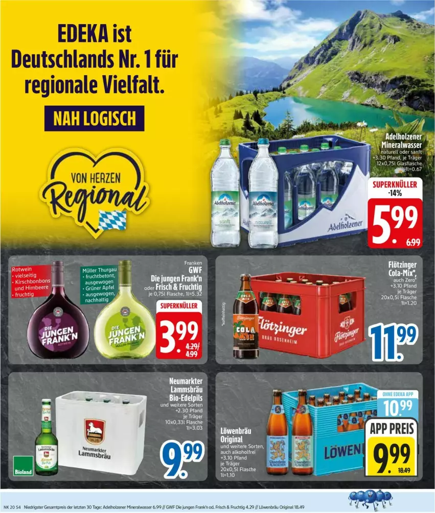 Aktueller Prospekt Edeka - Prospekte - von 11.05 bis 16.05.2026 - strona 6 - produkty: alkohol, Alwa, eis, flasche, frucht, gin, lamm, LG, mineralwasser, natur, reis, rel, Ti, wasser