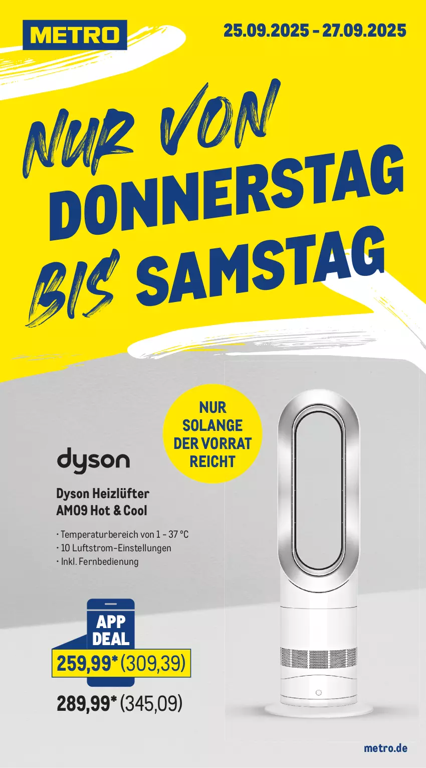 Aktueller Prospekt Metro - App Deals - von 22.09 bis 27.09.2025 - strona 3 - produkty: Dyson, fernbedienung, Metro