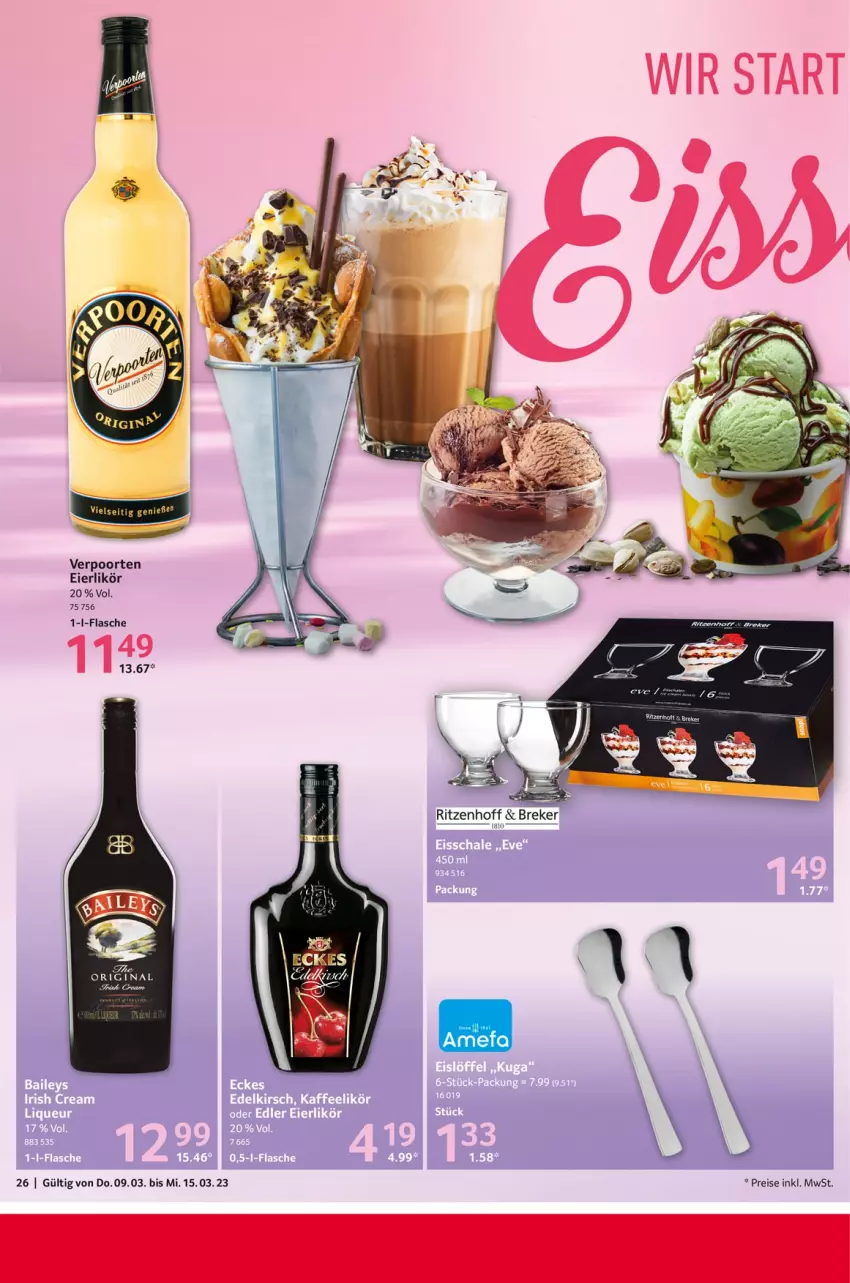 Aktueller Prospekt Selgros - Food - von 09.03 bis 15.03.2023 - strona 26 - produkty: eier, eierlikör, eis, flasche, gin, likör, reis, Ti, verpoorten