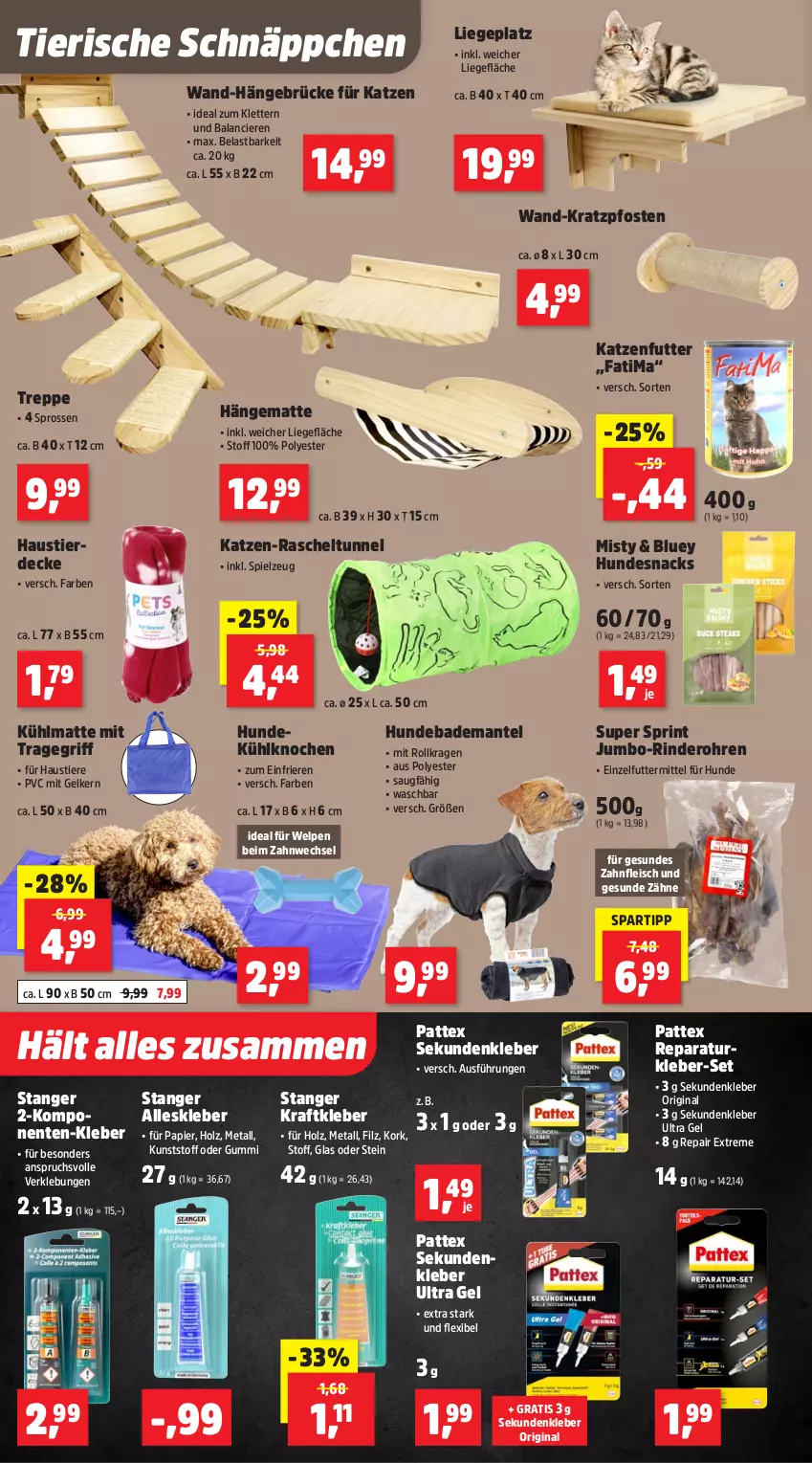 Aktueller Prospekt Thomas Philipps - von 02.06 bis 07.06.2025 - strona 10 - produkty: aust, Bad, Bademantel, decke, eis, ente, erde, fleisch, gin, hängematte, Holz, hundesnack, hundesnacks, jumbo, katzenfutter, kleber, kraft, Liege, Mantel, papier, pattex, rind, rinder, schnäppchen, snack, snacks, spartipp, spielzeug, Stier, Ti, Tiere, tragegriff