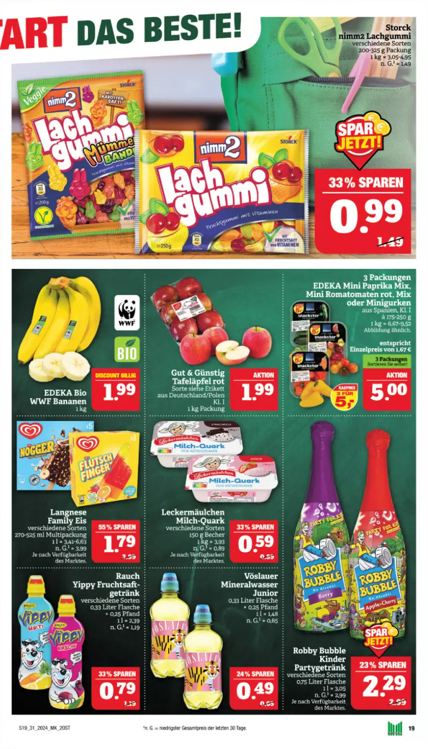 Aktueller Prospekt Marktkauf - Prospekt - von 28.07 bis 03.08.2024 - strona 19 - produkty: Alwa, auer, Becher, eis, flasche, getränk, gurke, gurken, leckermäulchen, milch, mineralwasser, quark, reis, Romatomaten, snack, snacks, Ti, tomate, tomaten, vöslauer, wasser, ZTE