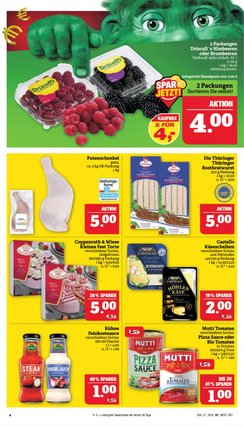 Aktueller Prospekt Marktkauf - Prospekt - von 28.07 bis 03.08.2024 - strona 4 - produkty: beere, beeren, eis, esrom, himbeer, himbeere, himbeeren, kraft, reis, ZTE