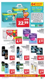 Gazetka promocyjna Marktkauf - Prospekt - Gazetka - ważna od 03.08 do 03.08.2024 - strona 23 - produkty: Adidas, Alwa, Always, axe, Bad, body, bodyspray, coupon, coupons, deo, deodorant, Discreet, duschbad, eis, erde, flasche, gillette, gin, haushaltstücher, mac, mach3, olive, palmolive, pampers, pantene, pantene pro-v, Pflegespülung, pro-v, Rasierklinge, rasierklingen, reis, rexona, shampoo, sofortrabatt, spülung, Ti, tücher, windeln, ZTE