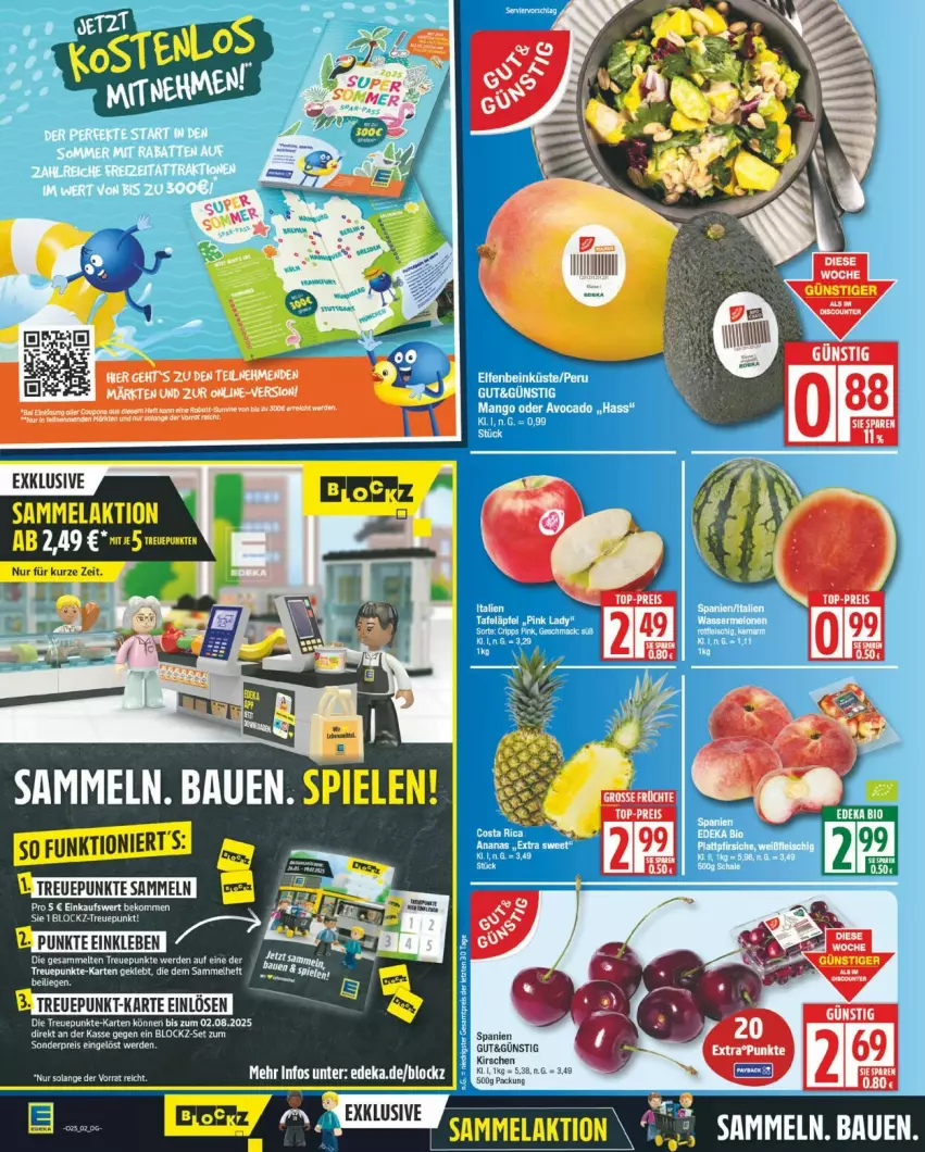 Aktueller Prospekt Edeka - Prospekte - von 16.06 bis 21.06.2025 - strona 2 - produkty: Bau, eier, ente, erde, kirsch, kirsche, kirschen, Liege, Spiele, Ti