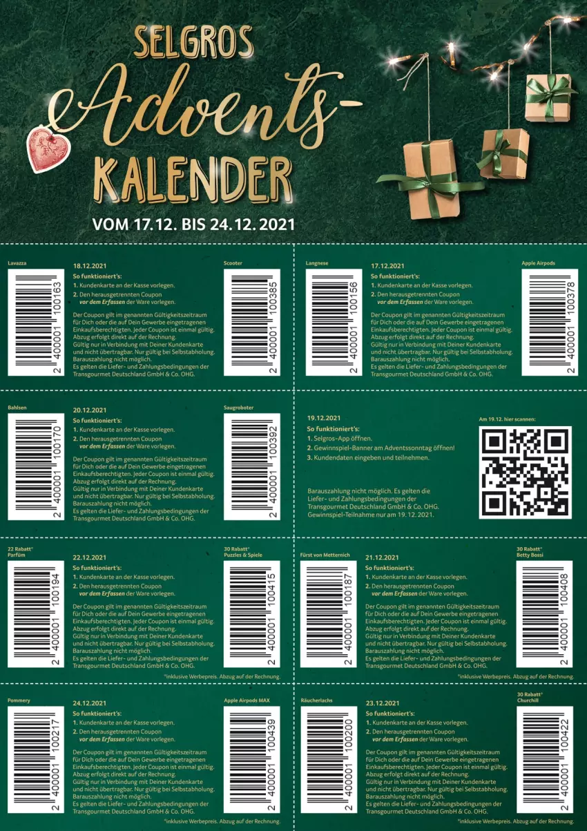 Aktueller Prospekt Selgros - Vorschau:
            Adventskalender - von 01.12 bis 24.12.2021 - strona 8