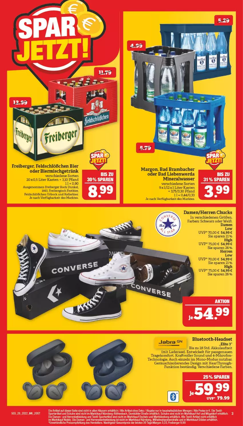 Aktueller Prospekt Marktkauf - Prospekt - von 10.07 bis 16.07.2022 - strona 3 - produkty: akku, Alwa, Bad, Bad Liebenwerda, Berger, bier, eis, elle, Freiberger, Headset, kellerbier, kleid, Kleidung, kraft, Kugel, mineralwasser, reis, schuhe, Sport, teller, Ti, wasser, WICK, ZTE