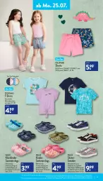Gazetka promocyjna Aldi Nord - Aldi-Vorschau - Gazetka - ważna od 30.07 do 30.07.2022 - strona 11 - produkty: Clogs, decksohle, ecovero, gin, Hylo, Kinder, lenzing, pocopiano, Ria, shirt, shirts, shorts, sneaker, T-Shirt, Ti, walkx, Yo, ZTE