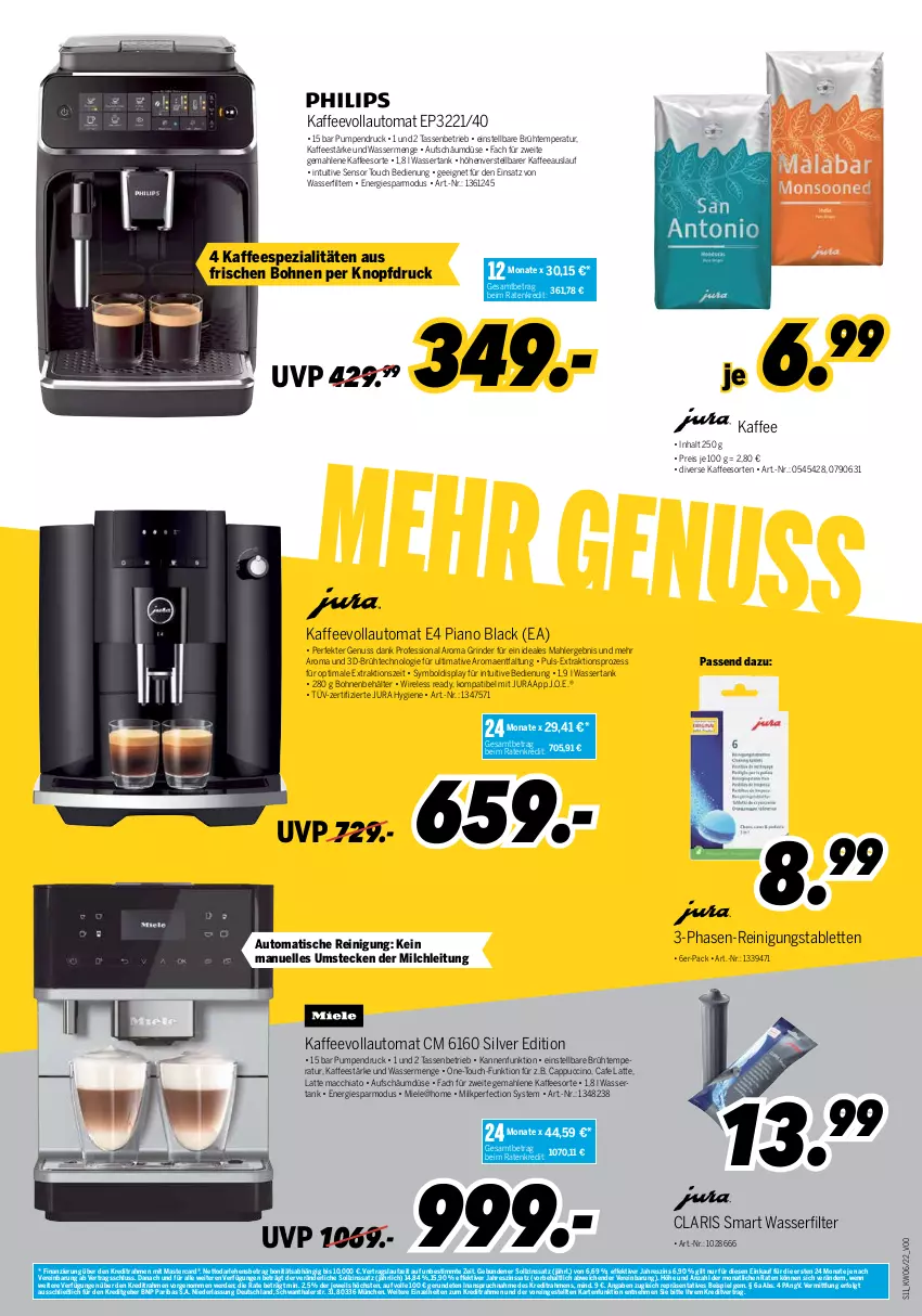 Aktueller Prospekt Medimax - MEDIMAX Prospekt KW06 2022 - von 04.02 bis 10.02.2022 - strona 11 - produkty: ACC, auto, Behälter, bohne, bohnen, Cap, cappuccino, chia, cin, eis, elle, erde, Jura, kaffee, kaffeespezialitäten, kaffeevollautomat, lack, latte, latte macchiato, LG, mac, macchiato, mastercard, miele, milch, nuss, Reinigung, reis, rel, rind, rinder, Spezi, tablet, tablett, Tablette, tasse, Ti, tisch, wasser, wasserfilter, wassertank