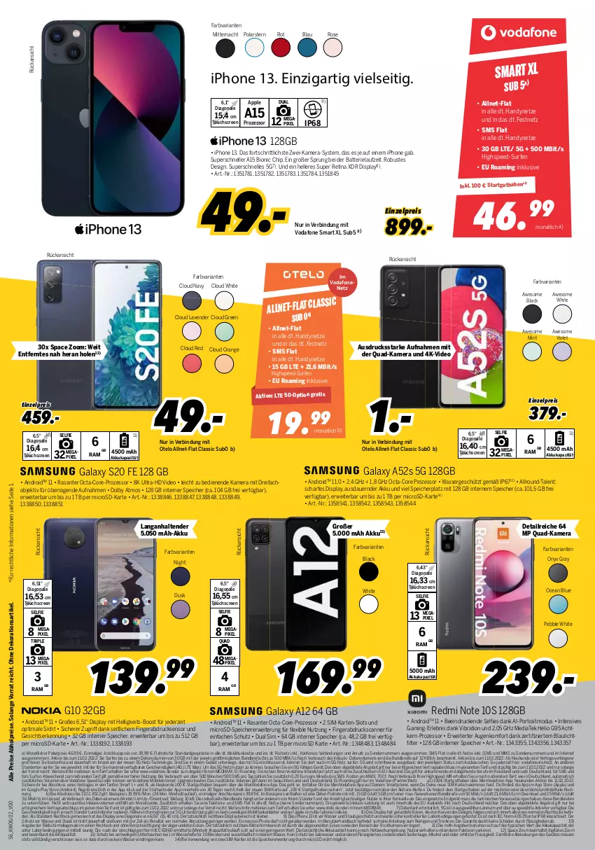 Aktueller Prospekt Medimax - MEDIMAX Prospekt KW06 2022 - von 04.02 bis 10.02.2022 - strona 6 - produkty: abholpreise, akku, alkohol, angebot, Apple, auer, auto, batterie, Bau, beko, bio, Brei, buch, dekoration, deo, Dual SIM, eis, Elan, elle, erde, fingerabdrucksensor, frontkamera, google play, Handy, iphone, IPhone 13, kamera, lack, leine, LG, microsd, mint, octa-core prozessor, orange, quad, Rauch, reis, Ria, ring, rwe, salz, SANTE, Scanner, Seife, sim, smartphone, spee, Surf, telefon, tender, Ti, Tiere, tisch, touchscreen, trolli, usb, vodafone, wasser, ZTE