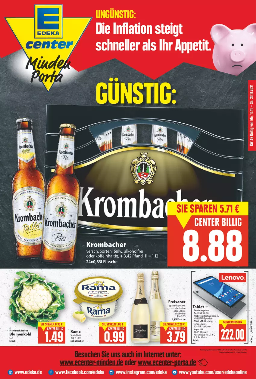 Aktueller Prospekt E Center - Angebote der Woche - von 15.11 bis 20.11.2021 - strona 1