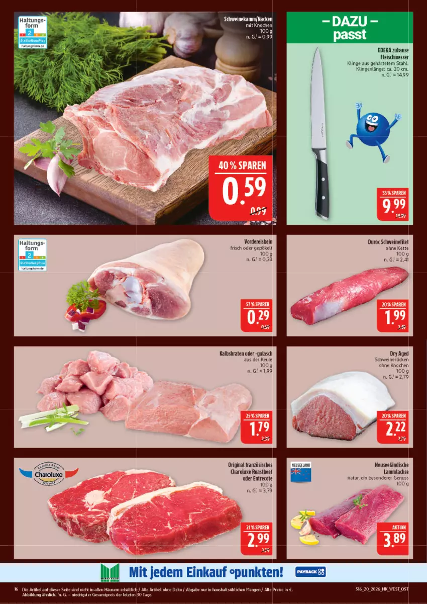 Aktueller Prospekt Marktkauf - Prospekt - von 10.05 bis 16.05.2026 - strona 16 - produkty: deka, eis, Elan, filet, fleisch, gin, gulasch, Kette, lachs, lamm, lammlachse, messer, natur, nuss, reis, schwein, schweine, schweinefilet, schweinerücken, Ti, wein, weine, ZTE