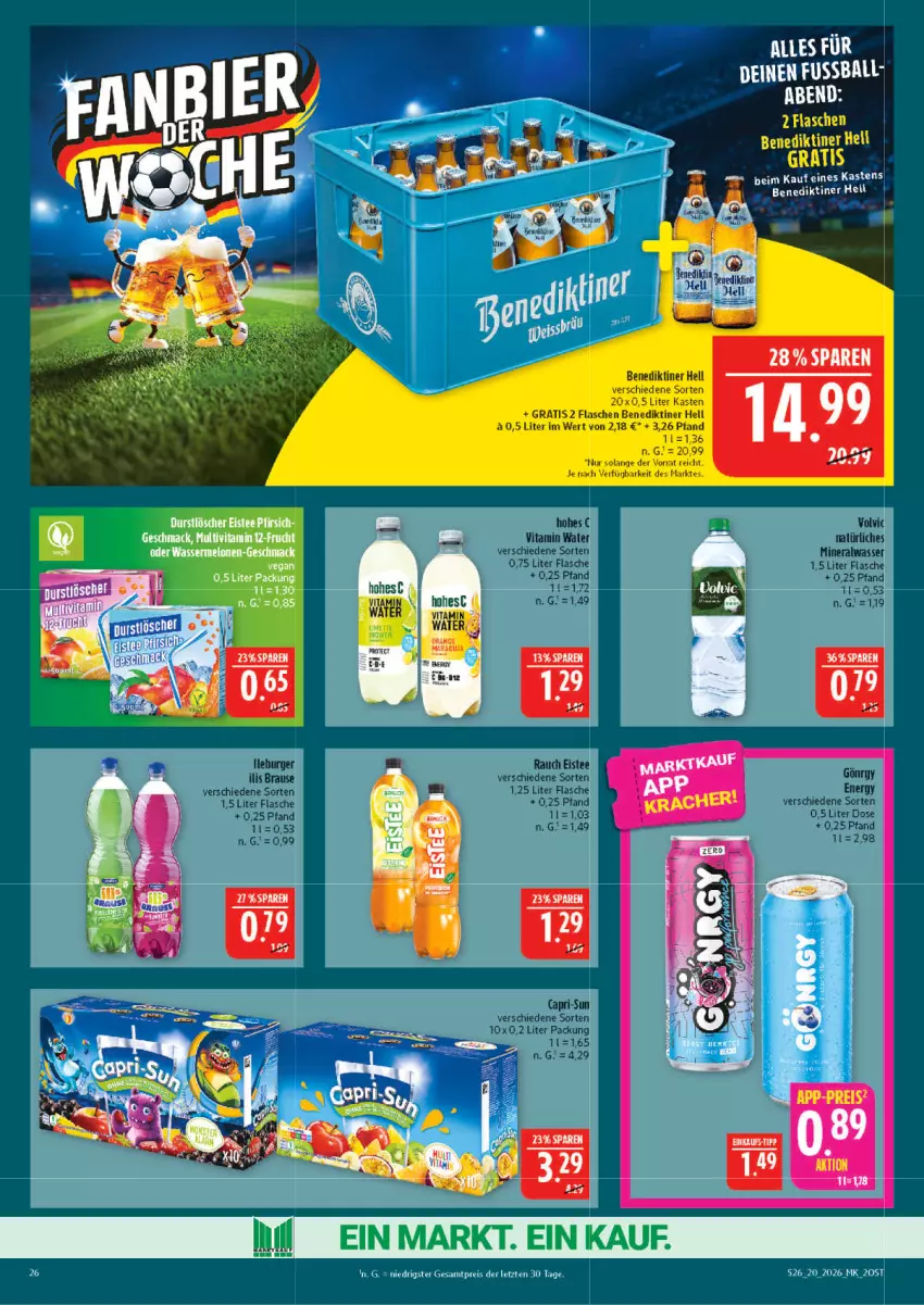 Aktueller Prospekt Marktkauf - Prospekt - von 10.05 bis 16.05.2026 - strona 26 - produkty: ball, Benediktiner, eis, flasche, frucht, mac, reis, Ti, vita, ZTE
