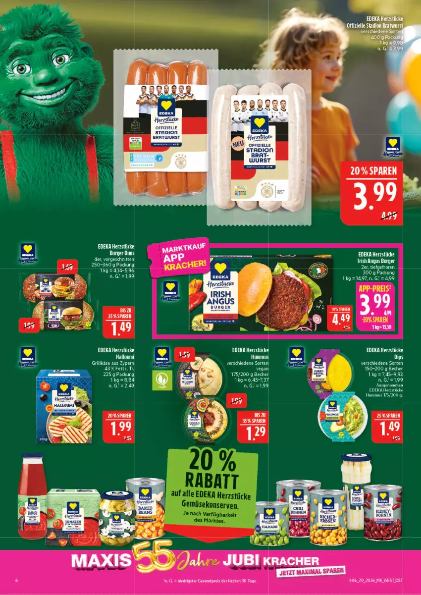 Aktueller Prospekt Marktkauf - Prospekt - von 10.05 bis 16.05.2026 - strona 6 - produkty: Becher, bohne, bohnen, bratwurst, burger, deka, elle, erbsen, Gemüsekonserve, grill, Grillkäse, Halloumi, Käse, Kette, Konserven, schnitten, Ti, wurst