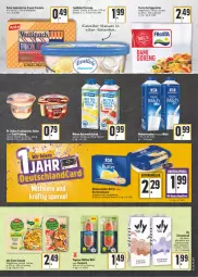 Gazetka promocyjna E Center - Angebote der Woche - Gazetka - ważna od 03.09 do 03.09.2022 - strona 17 - produkty: Becher, beutel, butter, buttermilch, creme, deutschlandcard, drink, eis, eiscreme, erbsen, fertiggericht, fertiggerichte, flasche, frische milch, frosta, iglo, landliebe, landliebe eiscreme, Mett, milch, milram, nuss, pudding, Ria, salz, sandwich, Streichzart, tee, teewurst, Ti, tricolore, weihenstephan, wurst