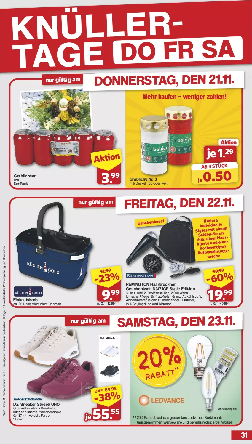 Aktueller Prospekt Famila - Prospekte - von 18.11 bis 23.11.2024 - strona 31 - produkty: bürste, decke, Deckel, dell, eier, einkaufskorb, eis, elle, geschenkset, haartrockner, korb, Mode, reis, remington, Ria, sneaker, Spiele, Tasche, teller, Ti, Trockner, ZTE