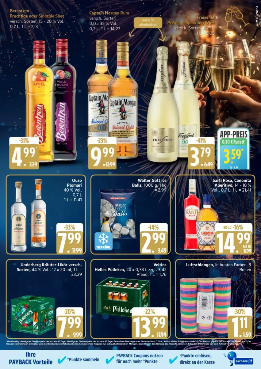 Aktueller Prospekt Edeka - Prospekte - von 22.12 bis 27.12.2025 - strona 29 - produkty: alkohol, ball, coupon, coupons, elle, kräuter, likör, ouzo, payback, tee, Ti, underberg