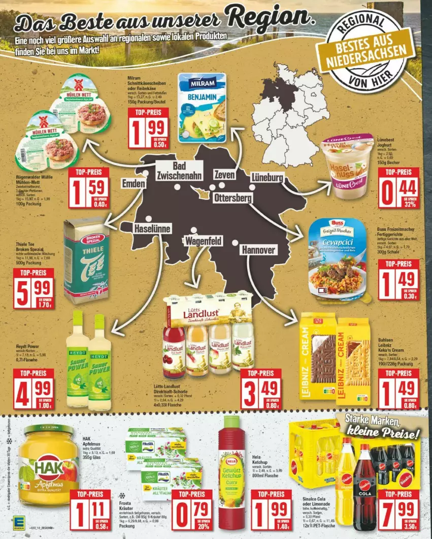 Aktueller Prospekt Edeka - Prospekte - von 12.08 bis 17.08.2024 - strona 12 - produkty: cola, flasche, frosta, ketchup, limo, limonade, pet-flasche