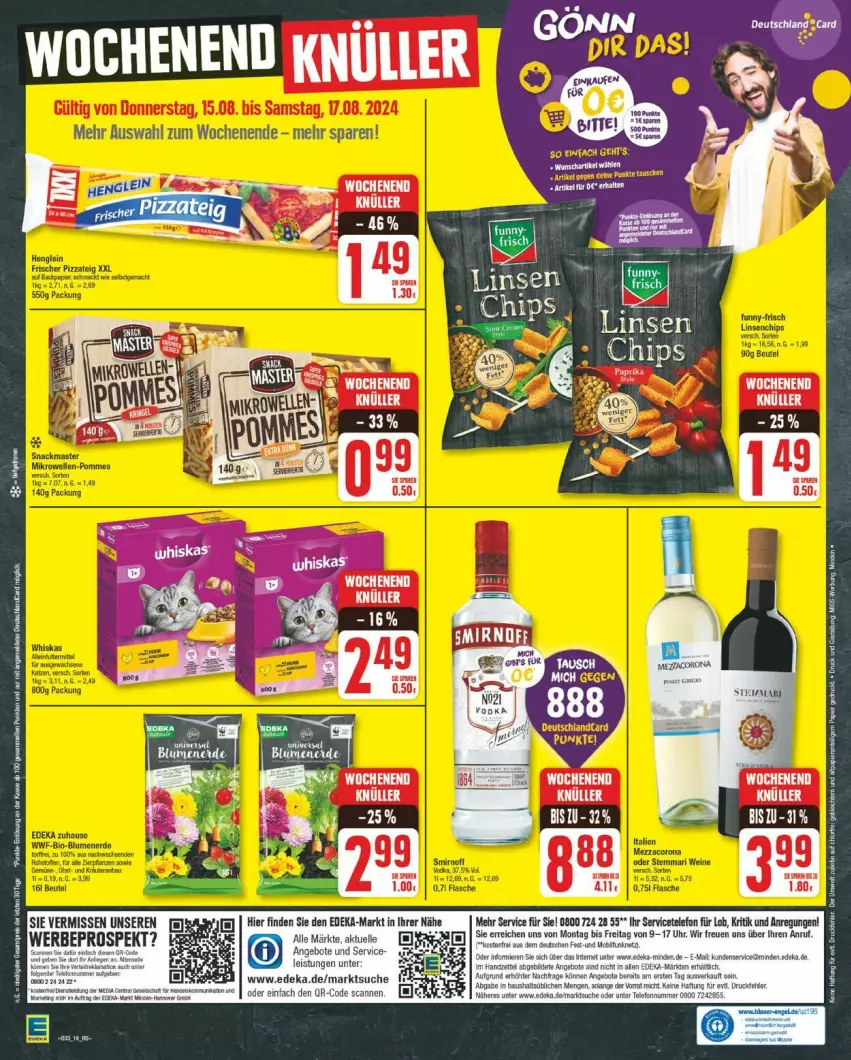 Aktueller Prospekt Edeka - Prospekte - von 12.08 bis 17.08.2024 - strona 16 - produkty: chips, Ti