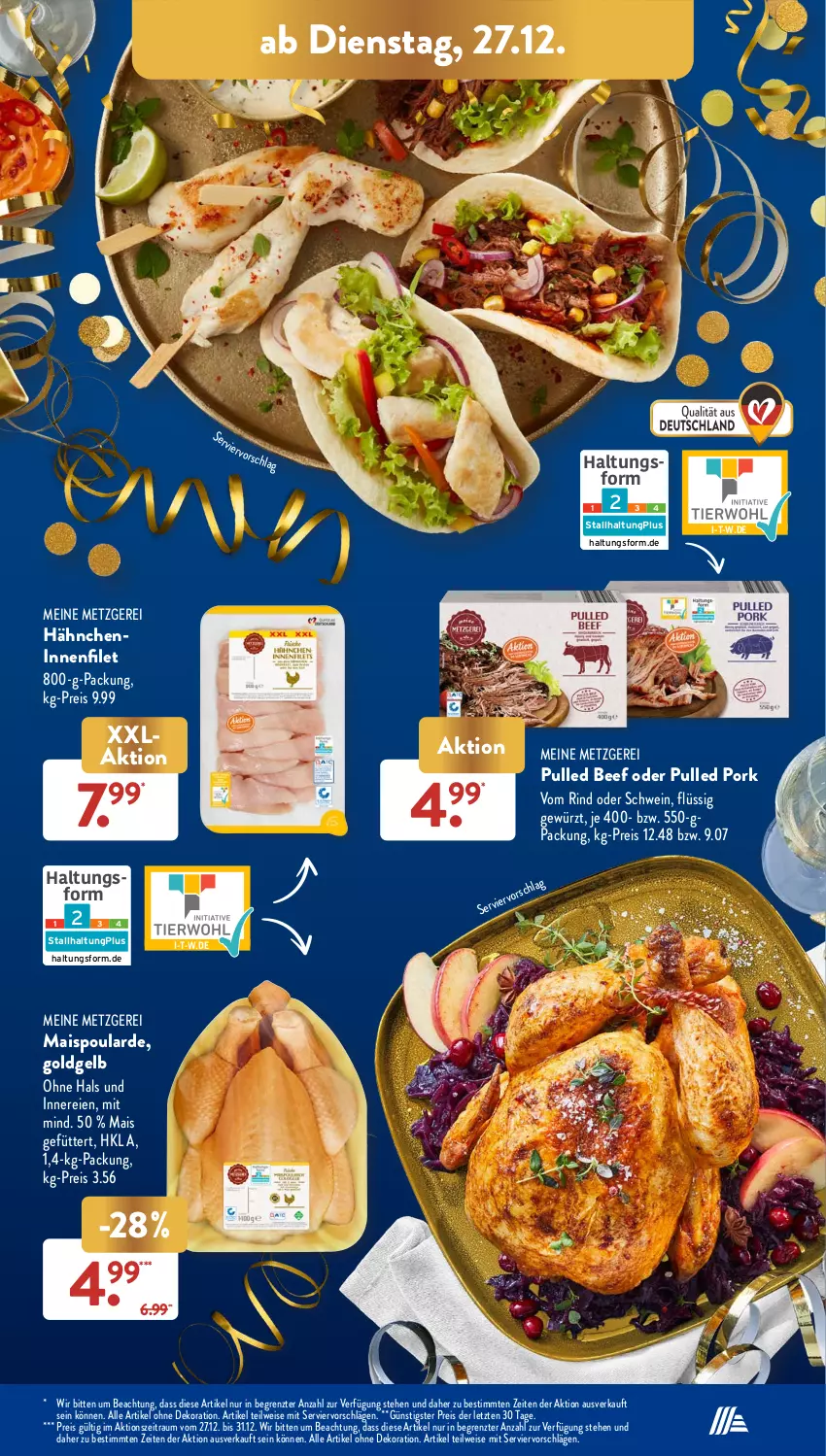 Aktueller Prospekt AldiSud - NÄCHSTE WOCHE - von 27.12 bis 31.12.2022 - strona 11 - produkty: alle artikel ohne dekoration, beef, dekoration, eis, filet, gewürz, mais, Pulled Pork, reis, rind, schwein, Ti, wein, ZTE