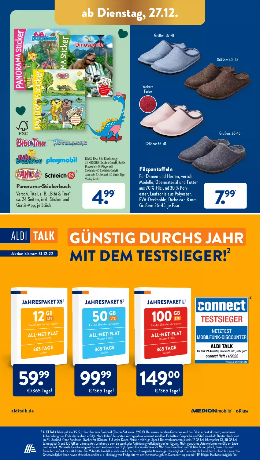 Aktueller Prospekt AldiSud - NÄCHSTE WOCHE - von 27.12 bis 31.12.2022 - strona 34 - produkty: aldi, aldi talk, Bau, buch, decksohle, dell, elle, hardware, Janosch, LG, Mode, Pantoffeln, playmobil, rama, Rauch, Ria, rwe, Schleich, spee, Stickerbuch, Ti, usb, ZTE