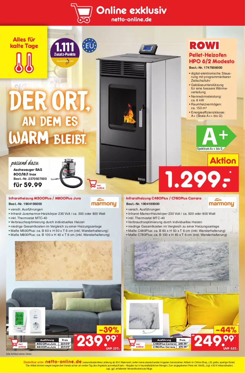 Aktueller Prospekt Netto Marken-Discount - Filial-Angebote - von 19.09 bis 24.09.2022 - strona 38 - produkty: angebot, Aschesauger, eis, Elektro, elle, HP, Jura, mam, Mode, ndk, Ofen, rama, Rauch, reis, Schal, thermostat, Ti, uhr, versandkostenfrei, ZTE