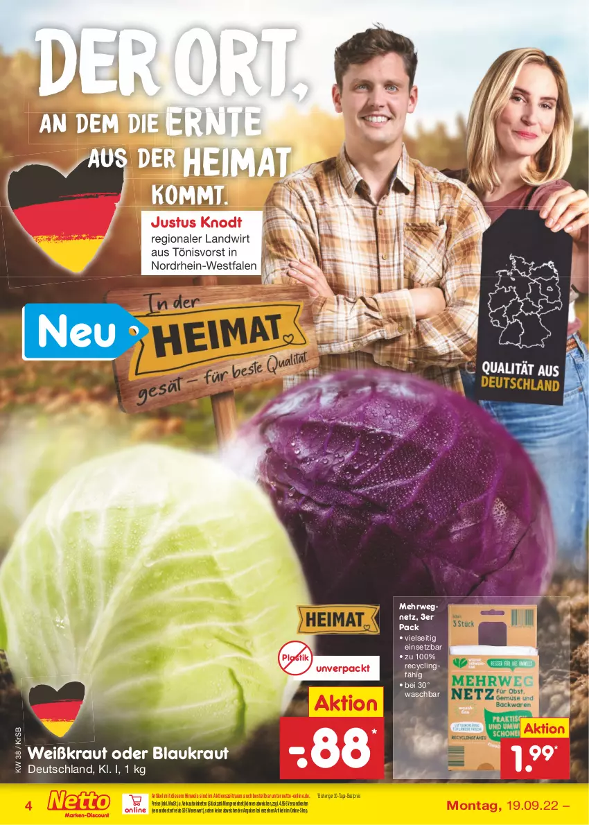 Aktueller Prospekt Netto Marken-Discount - Filial-Angebote - von 19.09 bis 24.09.2022 - strona 4 - produkty: asti, bestpreis, Clin, eis, Kraut, ndk, reis, rwe, Ti, versandkostenfrei