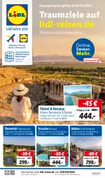 Gazetka promocyjna Lidl - Juli - Reise-Highlights - Gazetka - ważna od 31.07 do 31.07.2024 - strona 1 - produkty: aldi, asti, Bad, buch, decke, eier, eis, leine, reis, Ti, uhr