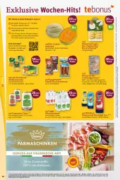 Gazetka promocyjna Tegut - Angebote der Woche - Gazetka - ważna od 24.06 do 24.06.2023 - strona 16 - produkty: Alwa, ananas, aqua, bio, bübchen, cider, cocktail, duschgel, eis, erde, fisch, flasche, garnelen, gutschein, gutscheine, Handy, Konserven, LG, melone, melonen, mineralwasser, monte, natur, naturland, obst, ricotta, Schal, Schale, shampoo, somersby, spinat, Tasche, taschen, Tchibo, telefon, Ti, uhr, wasser, zucker, Zuckermelone