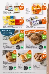 Gazetka promocyjna Tegut - Angebote der Woche - Gazetka - ważna od 24.06 do 24.06.2023 - strona 17 - produkty: angebot, angebote, backwaren, baguette, bahlsen, Berger, bio, brot, brötchen, butter, comtess, comtess kuchen, dekoration, eis, Feigen, golden toast, herzberger, korn, Kornbrot, kuchen, Kürbis, kürbiskerne, mac, Mantel, natur, naturland, Poco Loco, quark, roggenbrötchen, Ti, toast, Toastbrot, Tüte, wrap, wraps, zucker