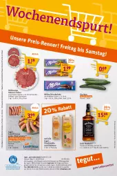 Gazetka promocyjna Tegut - Angebote der Woche - Gazetka - ważna od 24.06 do 24.06.2023 - strona 30 - produkty: alkohol, angebot, angebote, auer, dekoration, drucker, Edelsalami, eis, elle, Engel, ente, feinschmecker, flasche, Fulda, Geflügel, getränk, getränke, gurke, gurken, jack daniel, Jack Daniel’s, kerze, landprimus, lebensmittel, milka, milka schokolade, Nektar, oreo, reis, rezept, rezepte, säfte, salami, salami-teller, schoko, schokolade, teller, tennessee whiskey, Ti, uhr, whiskey, wiltmann