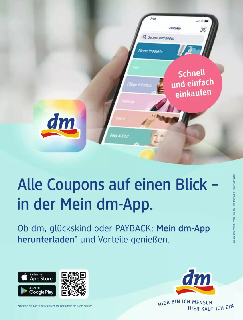 Aktueller Prospekt Dm Drogerie - Prospekte - von 01.06 bis 30.06.2023 - strona 42 - produkty: alle coupons, coupon, coupons, google play, payback