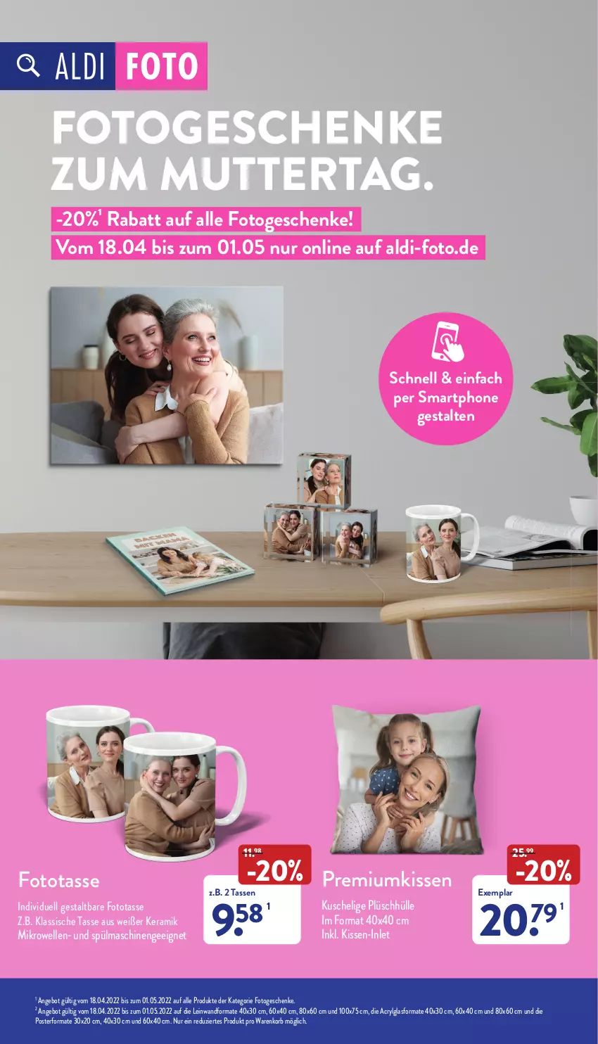 Aktueller Prospekt Aldi Nord - Aldi-Aktuell - von 25.04 bis 30.04.2022 - strona 38 - produkty: aldi, angebot, elle, kissen, korb, LG, mikrowelle, Plüsch, smartphone, spülmaschinen, tasse, Ti