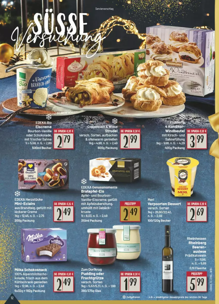 Aktueller Prospekt Edeka - Prospekte - von 16.12 bis 21.12.2024 - strona 28 - produkty: Becher, bio, creme, deka, edeka bio, eis, eiscreme, ente, kirsch, nuss, Ofen, reis, sahne, schoko, schokolade, Ti