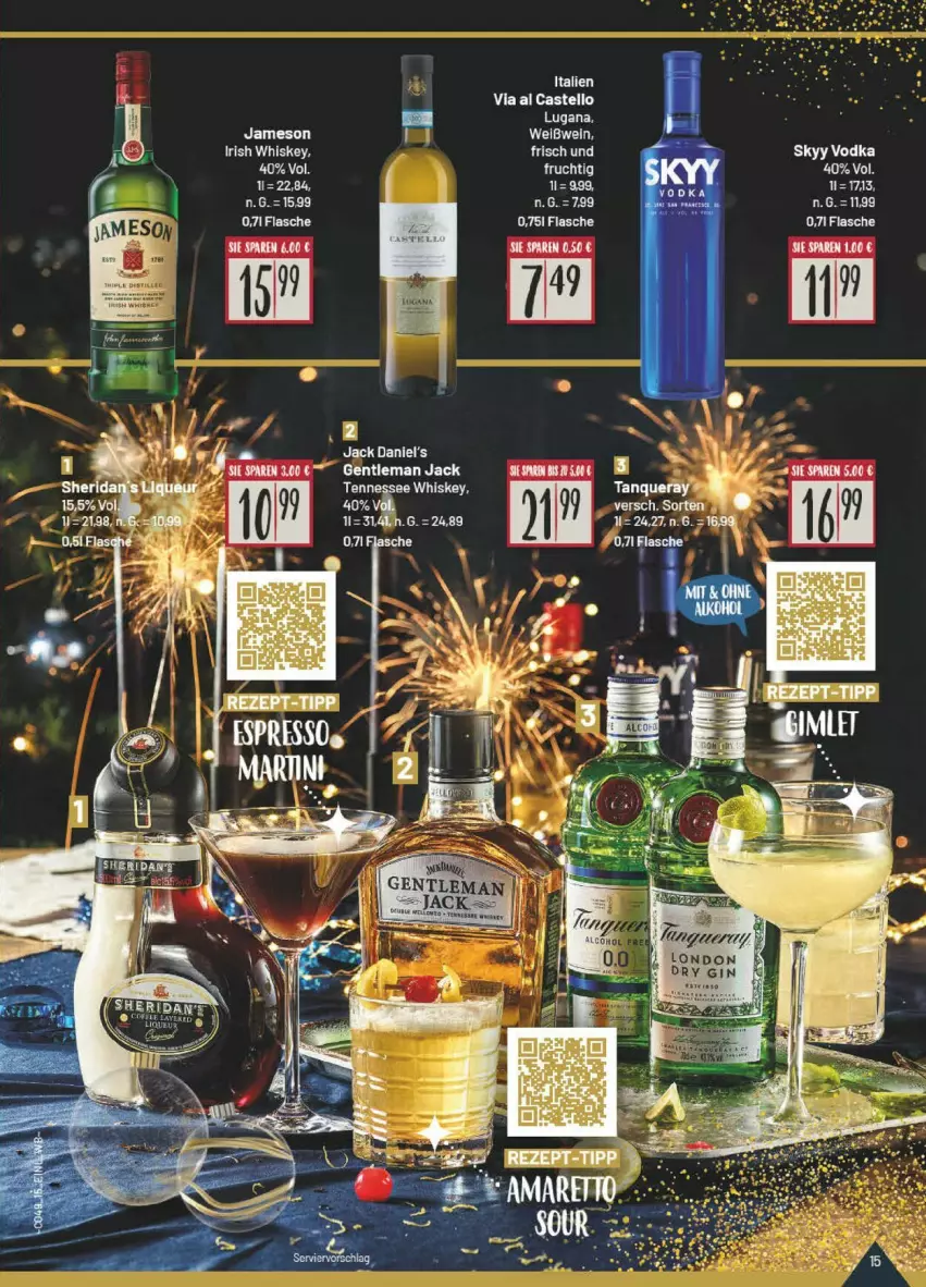 Aktueller Prospekt Edeka - Prospekte - von 16.12 bis 21.12.2024 - strona 31 - produkty: ball, dry gin, flasche, frucht, gin, irish whiskey, Kette, london dry, london dry gin, tennessee whiskey, Ti, whiskey