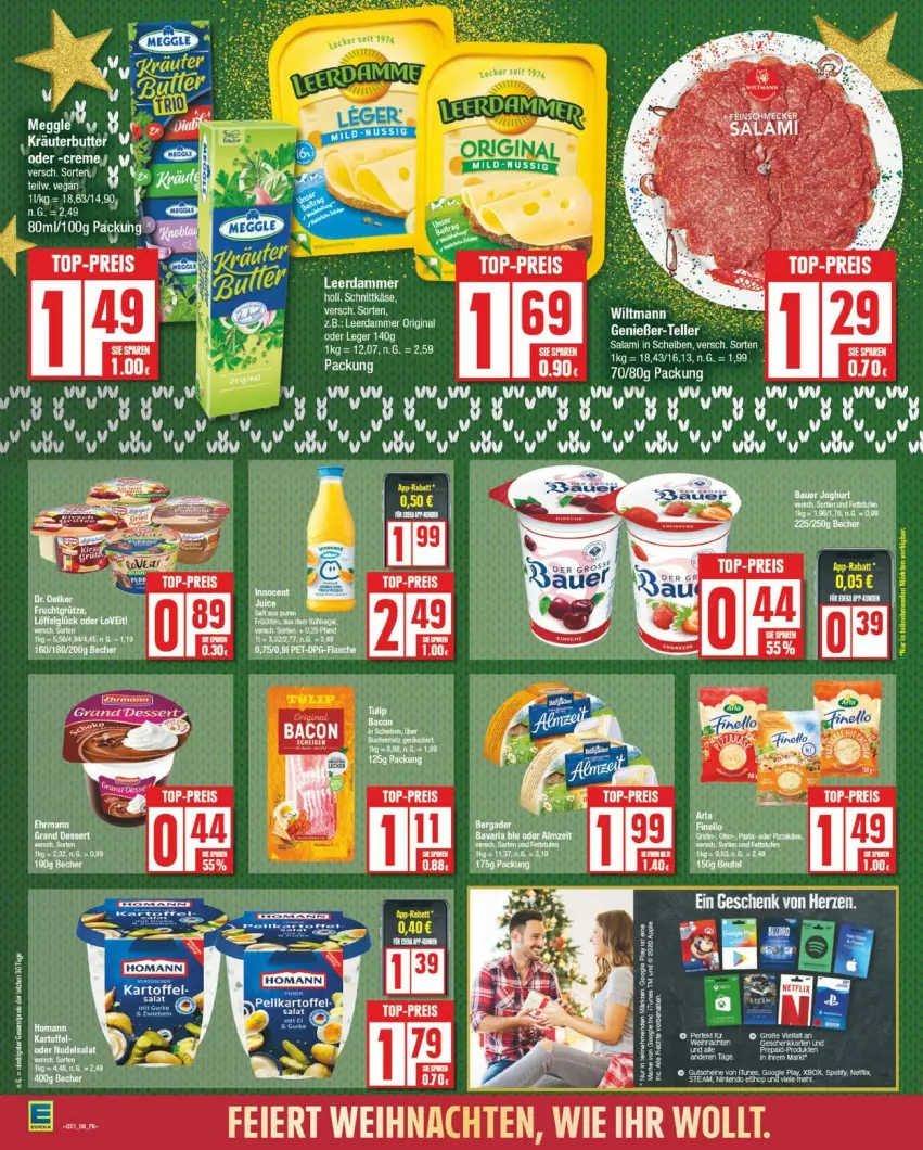 Aktueller Prospekt Edeka - Prospekte - von 16.12 bis 21.12.2024 - strona 8 - produkty: eier, eis, leerdammer, reis, top-preis