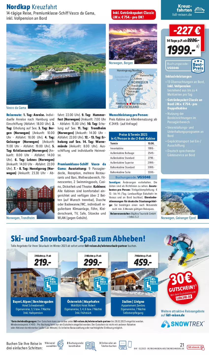 Aktueller Prospekt Lidl - Monatliche Reise-Highlights (SÜD) - von 28.01 bis 28.02.2023 - strona 21 - produkty: angebot, angebote, Bad, Badewanne, balkonkabine, bett, buch, dusche, eis, elle, ente, erde, getränk, getränke, gutschein, HP, inklusivleistungen, kleid, kleider, kleiderschrank, kreuzfahrten, Ofen, pool, reis, reiseveranstalter, rezept, rwe, Schrank, Sport, telefon, Thea, Ti, uhr, Wanne, wellnessbereich