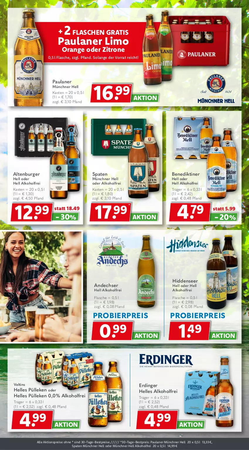 Aktueller Prospekt Getraenkeland - von 03.08 bis 15.08.2026 - strona 5 - produkty: aktionspreis, alkohol, altenburger, Benediktiner, bestpreis, bestpreise, bier, burger, eis, elle, erdinger, flasche, limo, orange, Paula, paulaner, reis, Spaten, Ti, veltins, zitrone