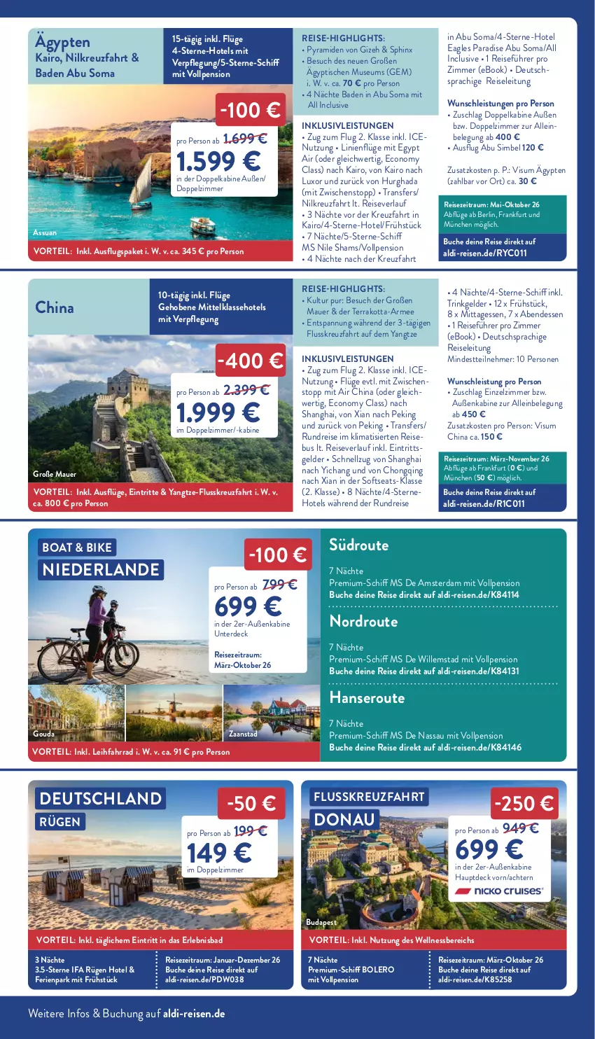 Aktueller Prospekt Aldi Nord - Von Montag - von 12.01 bis 17.01.2026 - strona 39 - produkty: aldi, auer, Bad, buch, deutschsprachige reiseleitung, eis, erde, Fahrrad, gouda, inklusivleistungen, klimatisierten reisebus, reis, reise-highlights, reiseverlauf, sim, Ti, tisch, wellnessbereich