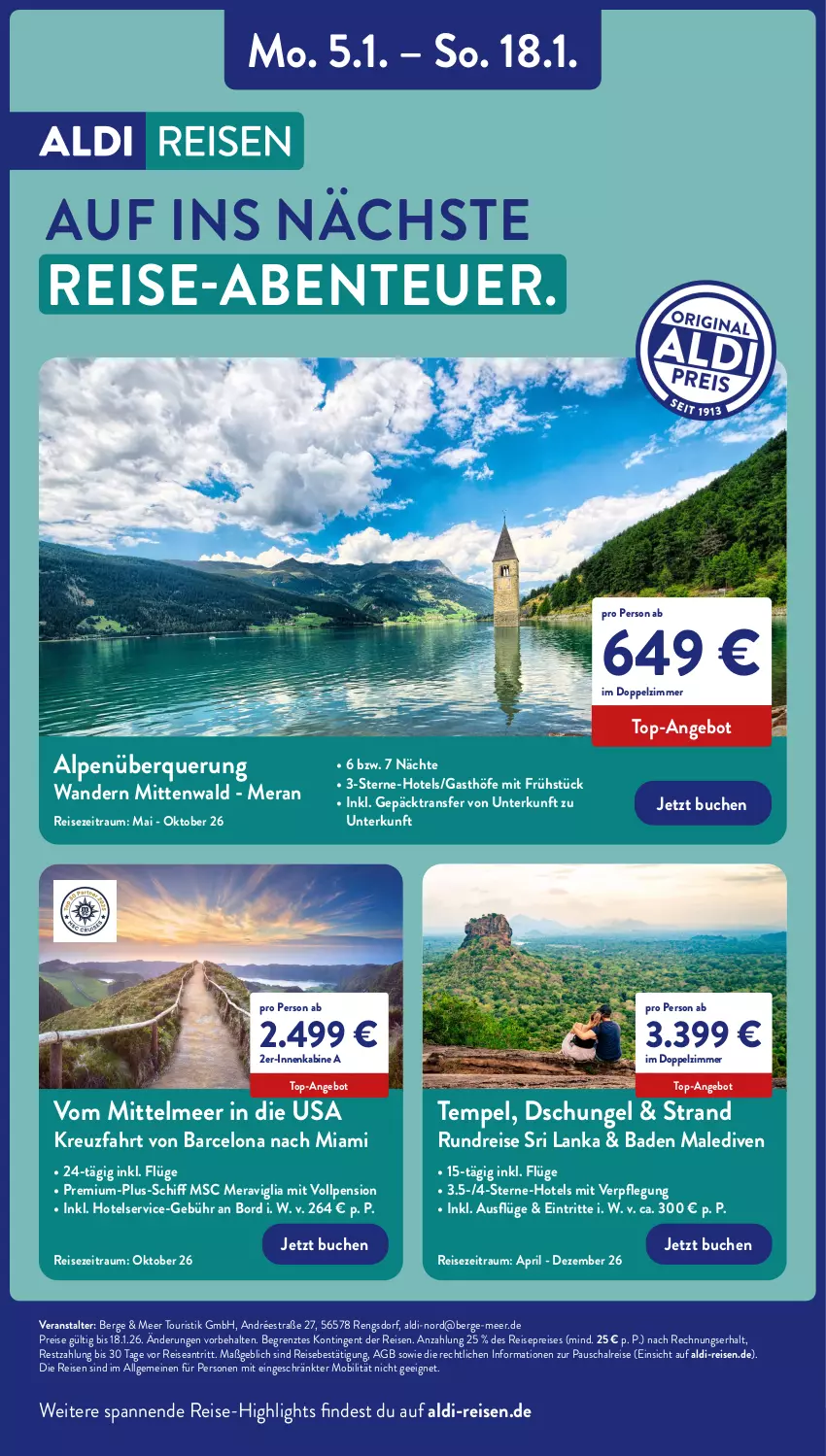 Aktueller Prospekt Aldi Nord - Von Montag - von 12.01 bis 17.01.2026 - strona 41 - produkty: aldi, angebot, Bad, buch, eis, ente, LG, pril, reis, reise-highlights, Schal, Ti, top-angebot, ZTE