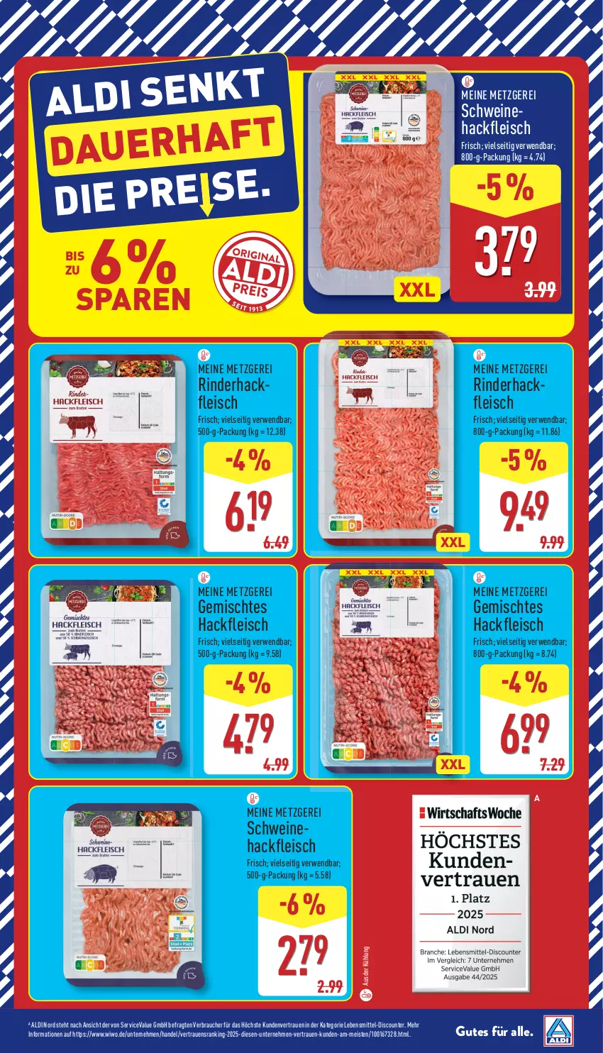 Aktueller Prospekt Aldi Nord - Von Montag - von 12.01 bis 17.01.2026 - strona 5 - produkty: aldi, discount, eis, fleisch, hackfleisch, hackfleisch gemischt, lebensmittel, Rauch, rind, rinder, rinderhackfleisch, rwe, schwein, schweine, Schweinehackfleisch, Ti, wein, weine