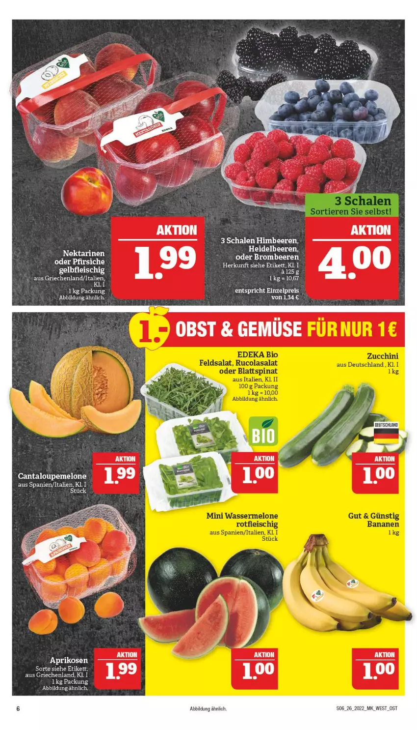 Aktueller Prospekt Marktkauf - Prospekt - von 26.06 bis 02.07.2022 - strona 10 - produkty: aprikose, aprikosen, beere, beeren, eis, fleisch, heidelbeere, heidelbeeren, himbeer, himbeere, himbeeren, melone, Nektar, nektarinen, Rana, Schal, Schale