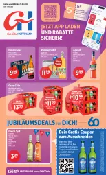 Gazetka promocyjna Getraenke Hoffmann - Prospekte - Gazetka - ważna od 29.08 do 29.08.2026 - strona 1 - produkty: aperitif, aperol, Apple, Bad, bier, coca-cola, cola, coupon, de blancs, eis, erde, flasche, hasseröder, jever, Jubiläums, LG, pils, premium pils, reis, RhönSprudel, rwe, Sprudel, Ti
