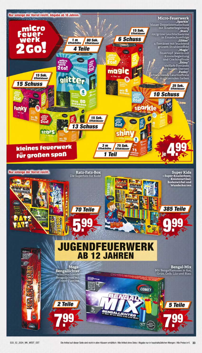 Aktueller Prospekt Marktkauf - Prospekt - von 22.12 bis 28.12.2024 - strona 33 - produkty: auer, eis, elle, erbsen, Jugendfeuerwerk, kerze, Knallerbsen, LG, reis, rwe, Ti