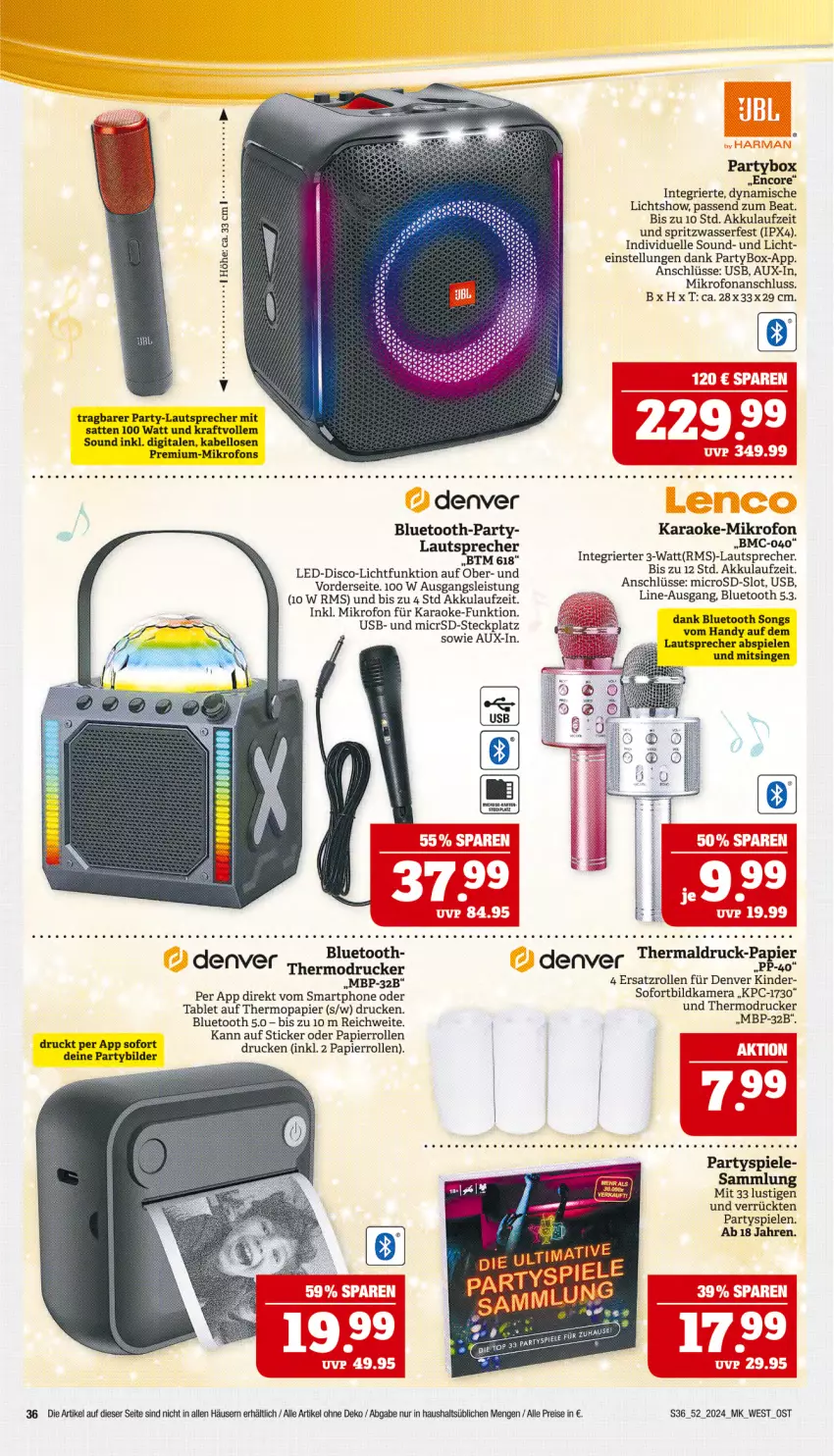 Aktueller Prospekt Marktkauf - Prospekt - von 22.12 bis 28.12.2024 - strona 36 - produkty: akku, drucker, eis, elle, Handy, kamera, Kinder, kraft, lautsprecher, Lusti, microsd, papier, reis, smartphone, Spiele, tablet, tee, Ti, usb, wasser