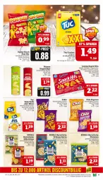 Gazetka promocyjna Marktkauf - Prospekt - Gazetka - ważna od 28.12 do 28.12.2024 - strona 19 - produkty: aktionspreis, chips, cracker, deka, eis, erdnuss, funny-frisch, gin, lorenz, mam, nic nac's, nuss, pistazien, pom-bär, Pommels, popcorn, reis, saltletts, salz, snack, Ti, tuc, ZTE