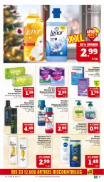 Gazetka promocyjna Marktkauf - Prospekt - Gazetka - ważna od 28.12 do 28.12.2024 - strona 25 - produkty: Alwa, Always, Bad, balsam, cosmea, Discreet, duschgel, eis, flasche, flüssigseife, haarspray, kneipp, natur, natura, nivea, oder schaumfestiger, olive, palmolive, pantene, pantene pro-v, Pflegespülung, pro-v, reis, schaumbad, schaumfestiger, Seife, shampoo, slip, slipeinlagen, spülung, syoss, Tasche, taschen, taschentücher, Ti, tücher, Yo, ZTE