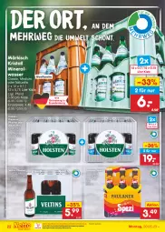 Gazetka promocyjna Netto Marken-Discount - Filial-Angebote - Gazetka - ważna od 25.03 do 25.03.2023 - strona 22 - produkty: alkohol, Alwa, bestpreis, eis, elle, flasche, glasflasche, holsten, mineralwasser, natur, ndk, Paula, paulaner, pils, pilsener, premium pils, reis, rel, rwe, Spezi, Ti, veltins, veltins pilsener, wasser