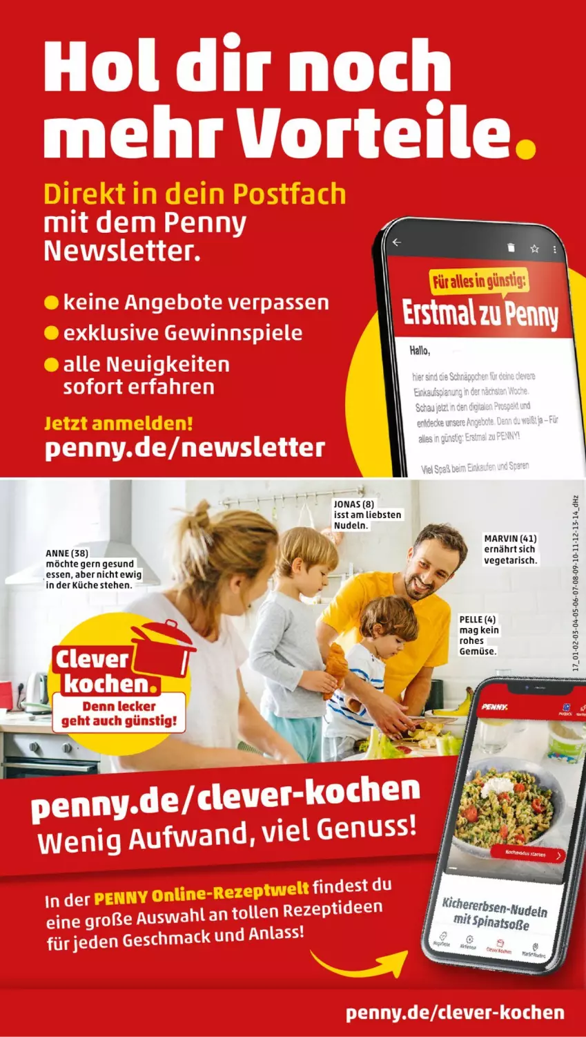 Aktueller Prospekt Penny - Prospekte - von 08.04 bis 13.04.2024 - strona 17 - produkty: acer, elle, erbsen, kichererbsen, küche, nudel, nudeln, Soße, spinat, Vegeta