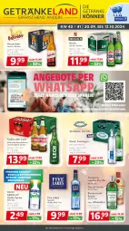 Gazetka promocyjna Getraenkeland - Gazetka - ważna od 12.10 do 12.10.2024 - strona 1 - produkty: Absolut Vodka, aktionspreis, alkohol, angebot, angebote, beck's, bestpreis, bestpreise, bier, Biere, cin, Currant, dry gin, eis, flasche, getränk, getränke, gin, hasseröder, lack, leitz, limette, limetten, london dry, london dry gin, mac, Mett, metten, reis, sprite, Staatl. Fachingen, Tanqueray, Ti, tyskie, vodka, wasser, zitrone